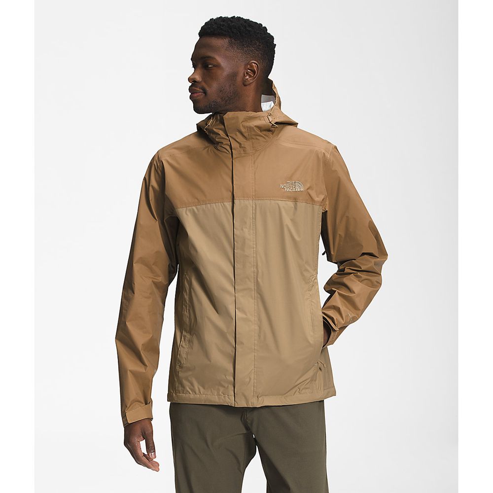 The North Face Rain Jacket Mens Australia - The North Face Venture 2 Brown Dryvent (ENO-640218)